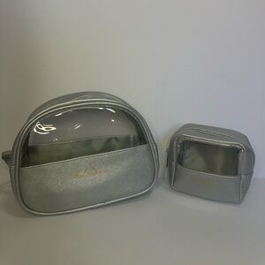 Silver Cosmetic Bag Set
